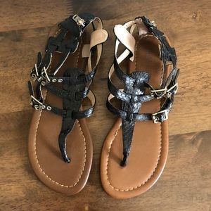 Nine West black Gladiator sandals- new never worn